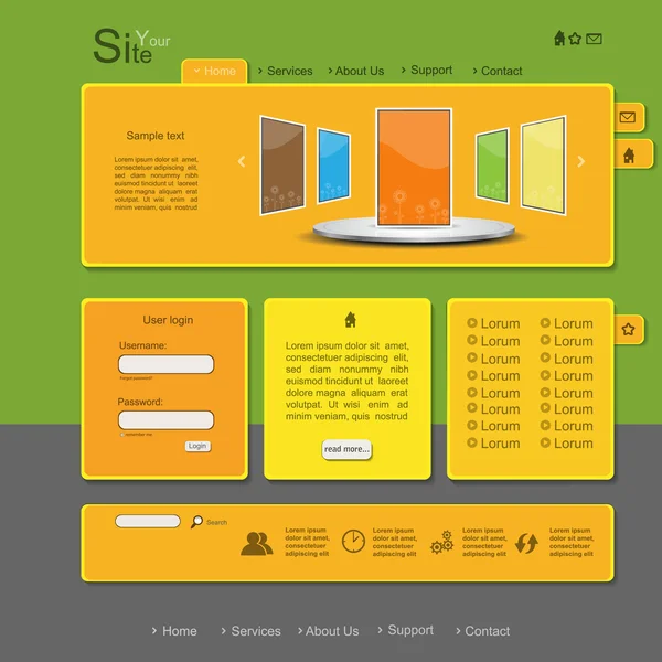 Kleurrijke webdesign — Stockvector