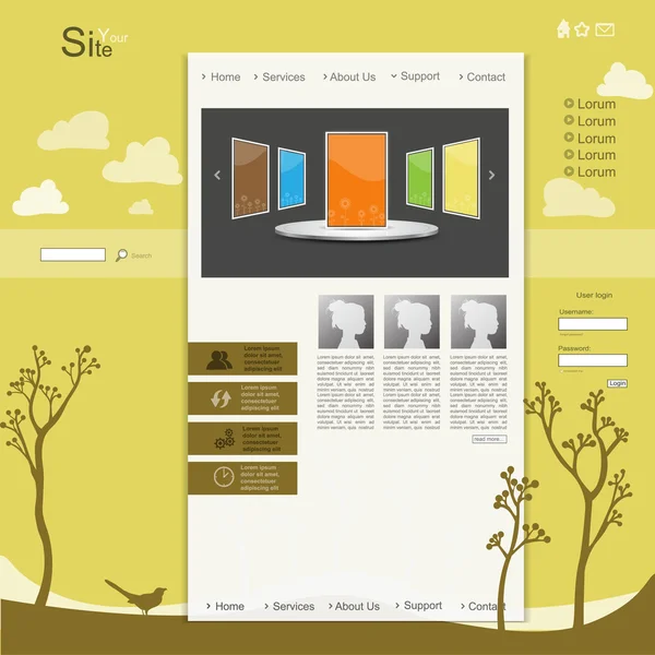 Design web nature — Image vectorielle