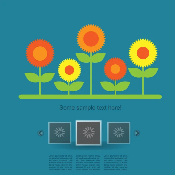 Conception de fleurs — Image vectorielle