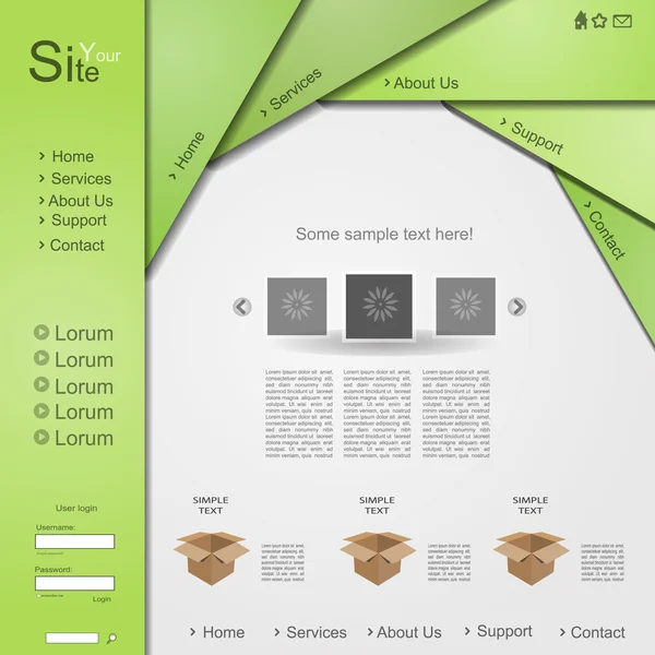 Green nature web design — Stock Vector
