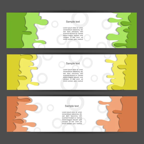 Colorido conjunto de banners vectoriales — Archivo Imágenes Vectoriales