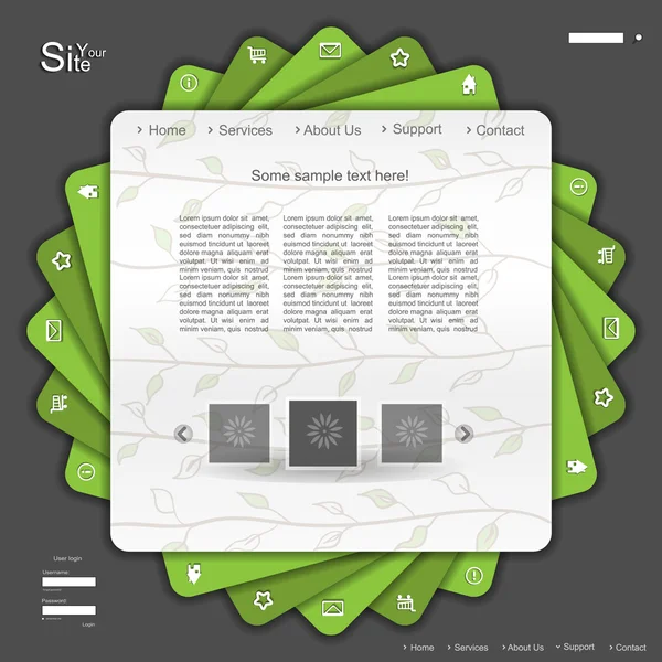 Naure vert eco web — Image vectorielle