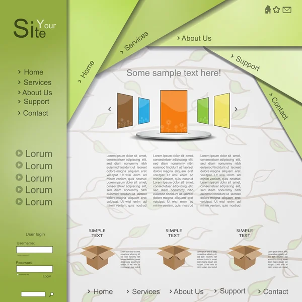 Gröna webbdesign Vektorgrafik
