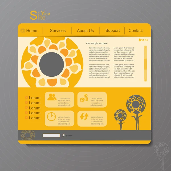 Naturaleza colorido sitio web — Archivo Imágenes Vectoriales