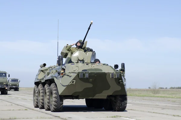 Transport de troupes blindé BTR-82 Défilé d'entraînement — Photo