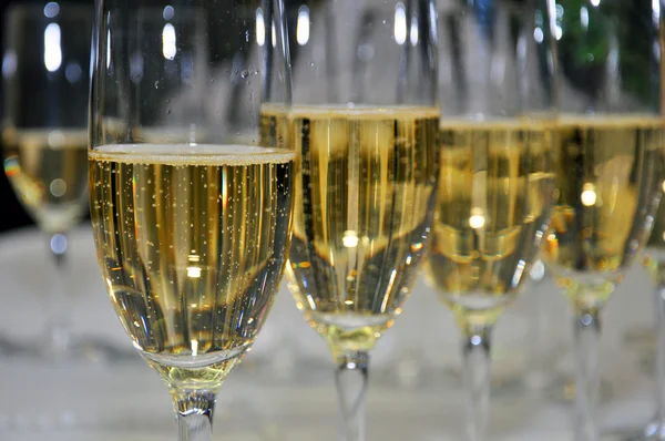 Glasses with champagne. macro Stock Image