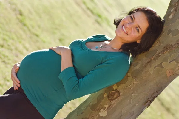 Счастливые беременные Лицензионные Стоковые Фото