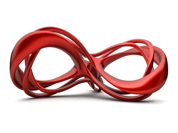 Futuristic red 3d infinity sign illustration — Stock Photo, Image