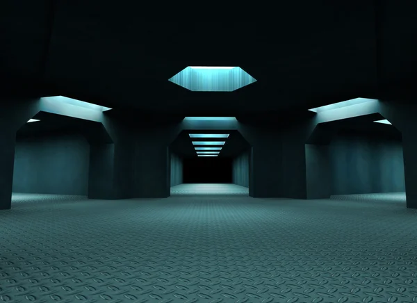 Túneis misteriosos escuros . — Fotografia de Stock