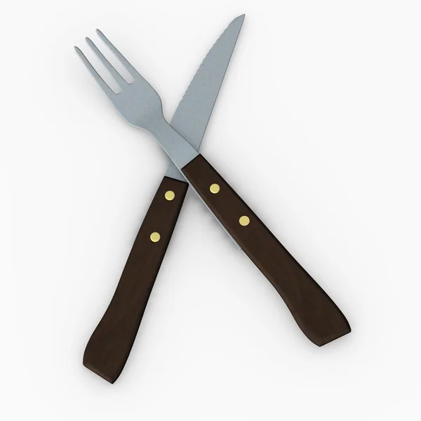 Tenedor y cuchillo — Foto de Stock