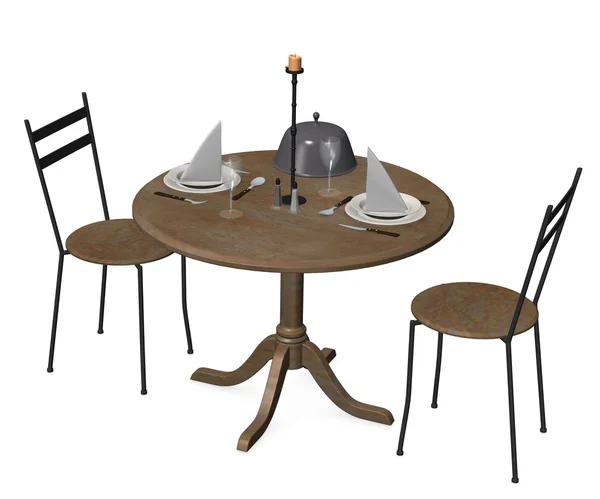 Romantyczny stół — Zdjęcie stockowe
