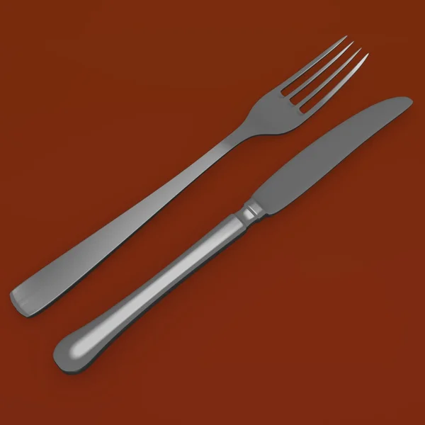Fourchette et couteau — Photo
