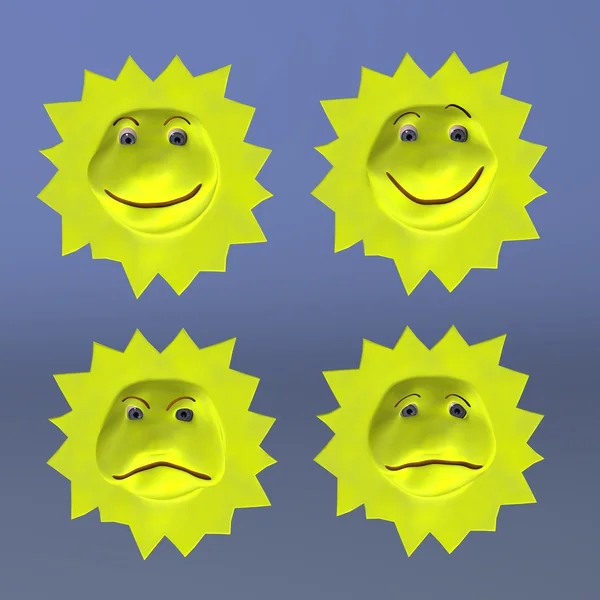 Sun emotions — Stock Photo, Image