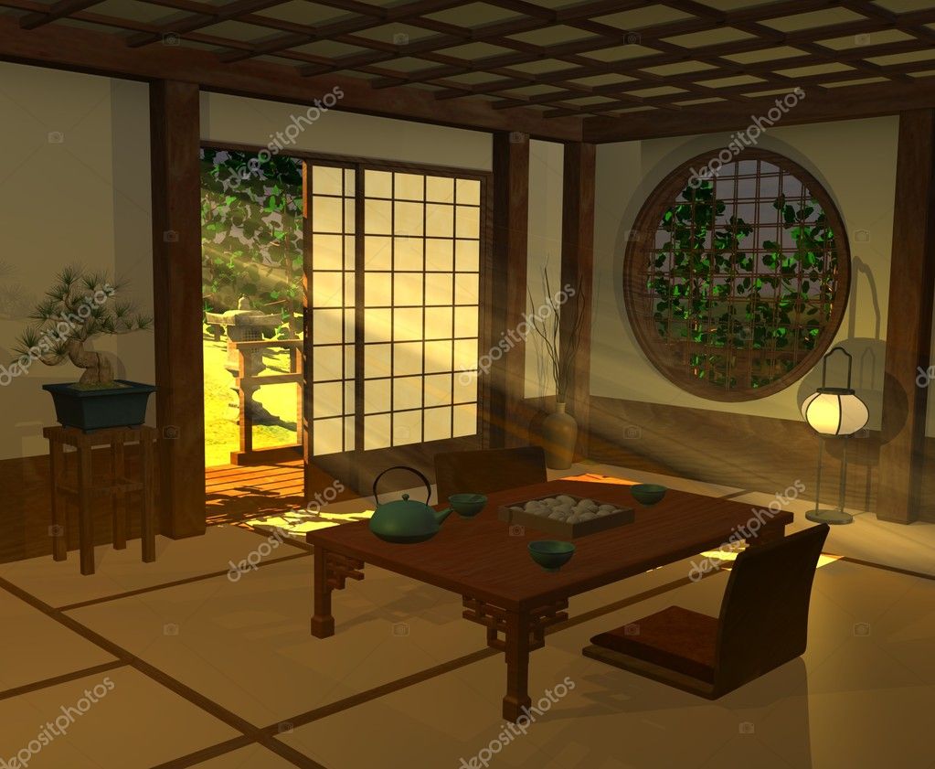 Japansk inredning — stockfotografi © 3drenderings #10079573