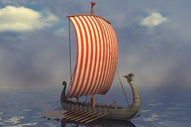 Viking ship clipart