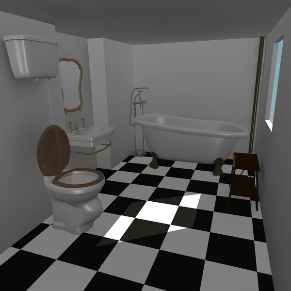 Старая ванная комната — стоковое фото