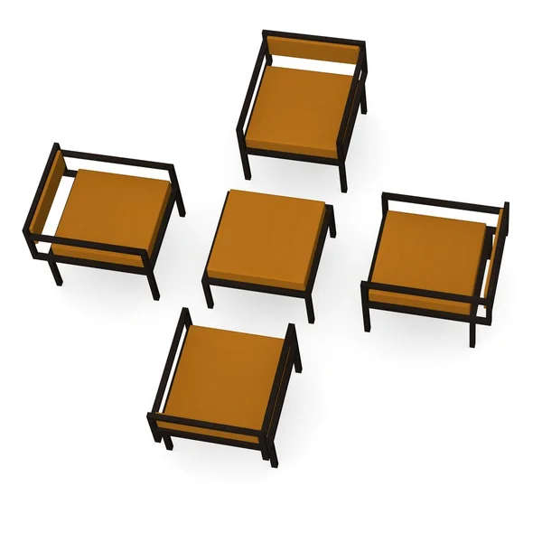 Tisch und Stuhl — Stockfoto