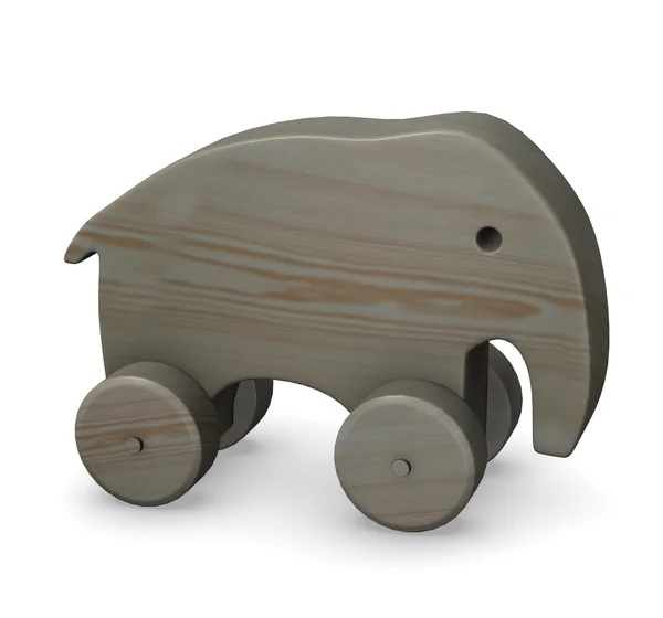Elefante di legno — Foto Stock
