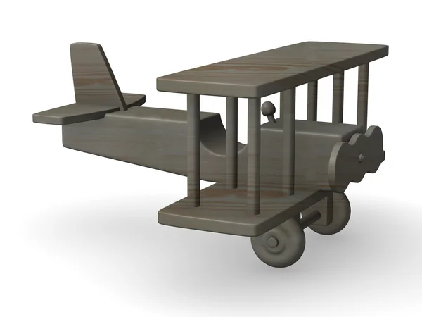 Деревянный самолет — стоковое фото