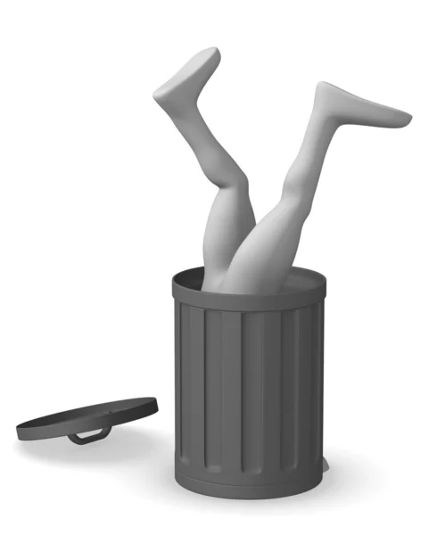 Søppelbøtte – stockfoto