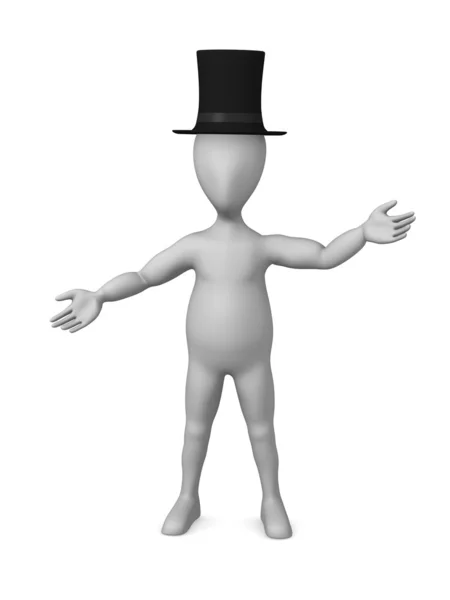 Χαρακτήρα με καπέλο — Φωτογραφία Αρχείου