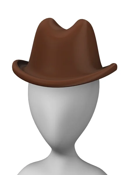 Personagem com chapéu — Fotografia de Stock