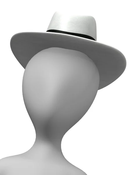 Charakter mit Hut — Stockfoto