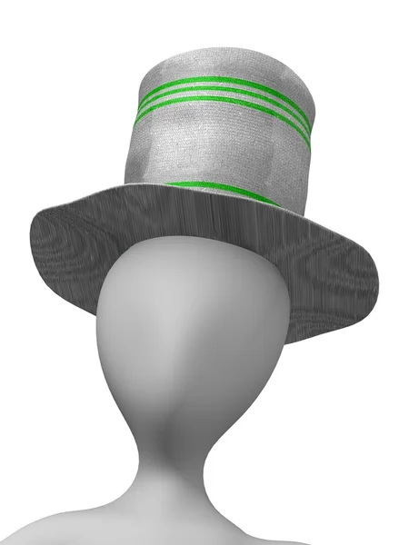 Karaktär med hatt — Stockfoto