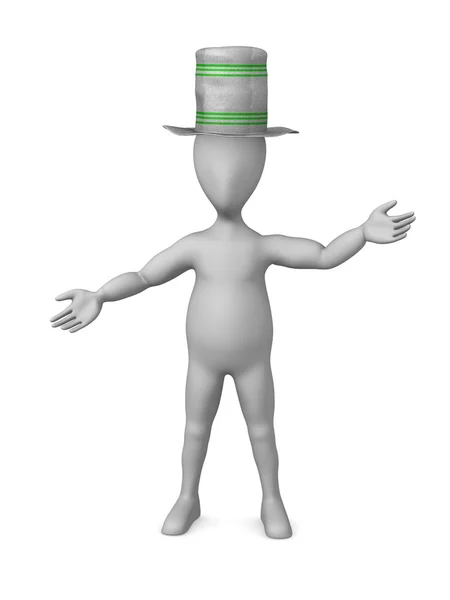 Χαρακτήρα με καπέλο — Φωτογραφία Αρχείου