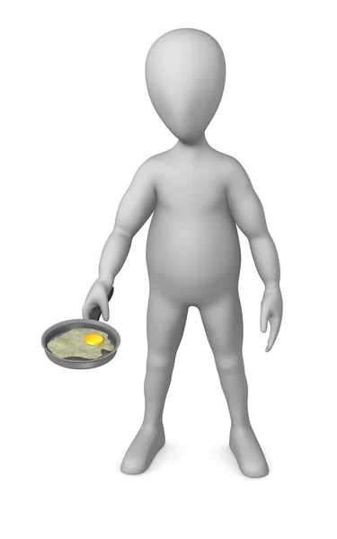 Character with pan — Stock Photo, Image