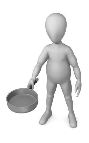 Character with pan — Stock Photo, Image