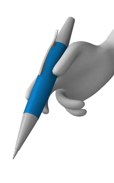 Персонаж с ручкой — стоковое фото