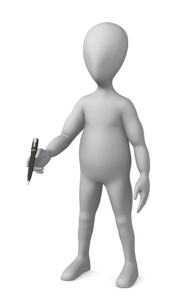 Character with pen — Stock Photo, Image