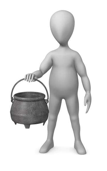 Character with pot — Stock Photo, Image