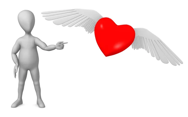 Winged heart — Stock Photo, Image