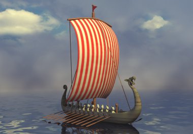 Viking ship clipart