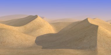 3d render of sand desert clipart