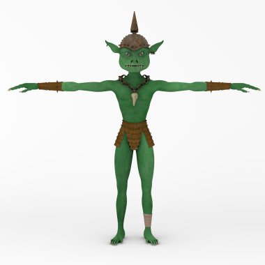 Yeşil goblin 3D render