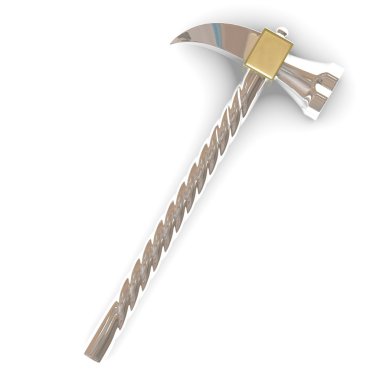 3d render of war hammer clipart