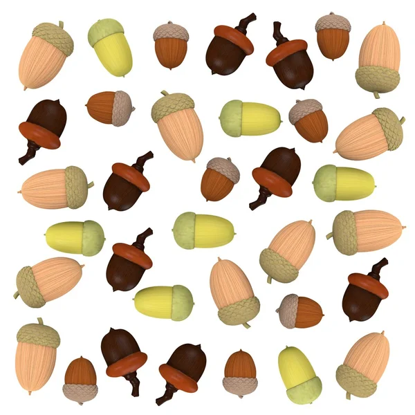 3d render of acorns — Stock Photo, Image