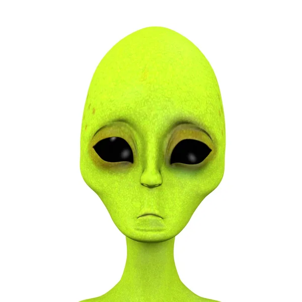 녹색 외계인의 3d 렌더링 — 스톡 사진
