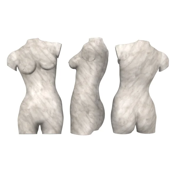 3d renderização de torso estátua — Fotografia de Stock