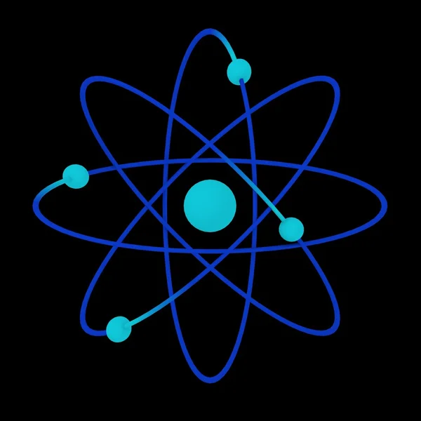 3d renderização de átomo — Fotografia de Stock