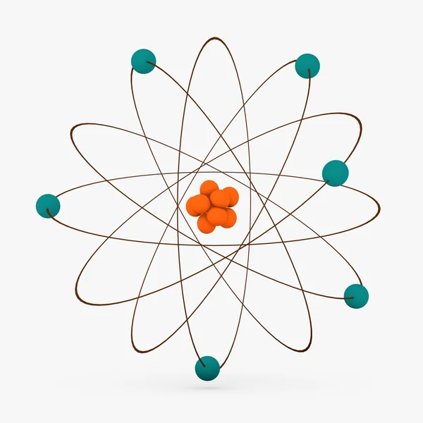 3D рендеринг атома — стоковое фото