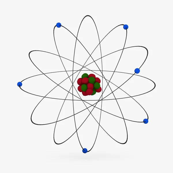 3D-Darstellung des Atoms — Stockfoto