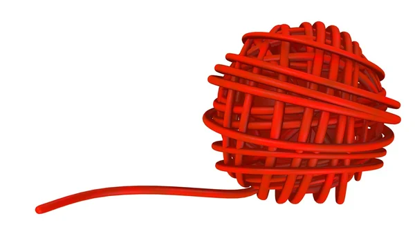 3d randare de minge de lână — Fotografie, imagine de stoc