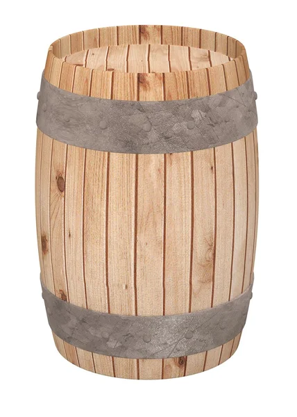 3d render of wooden barrel — Stock Photo, Image