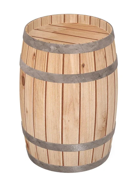 3d render of wooden barrel — Stock Photo, Image