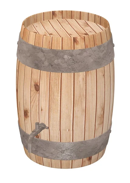 木製の樽の 3 d レンダリング — ストック写真