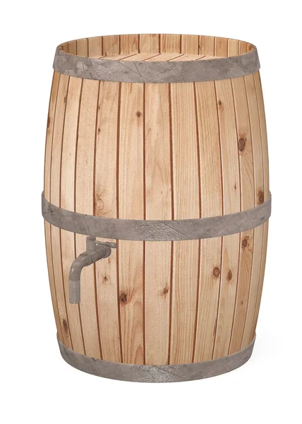 3d renderização de barril de madeira — Fotografia de Stock